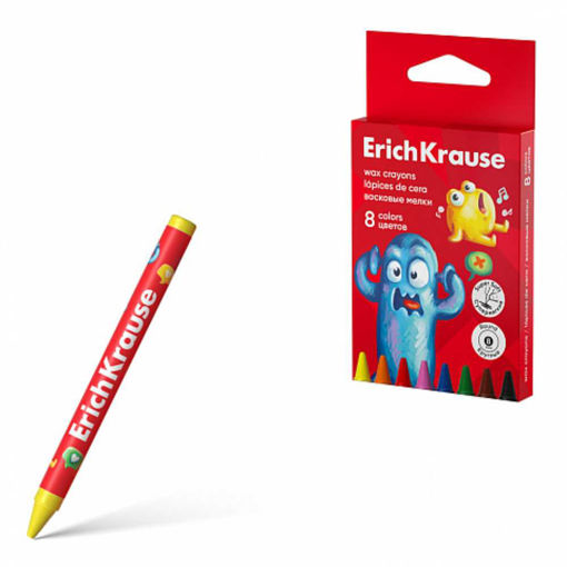 Picture of EK JOLLY FRIENDS ROUND WAX CRAYONS X8